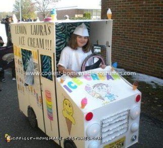 Coolest Lemon Laura's Ice Cream Truck with Whiteboard - front and serving window side