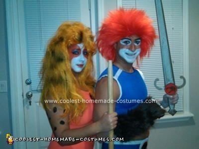 Homemade Lion-o and Cheetara from Thunder Cats Halloween Couple Costume