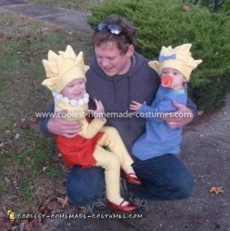 Homemade Lisa and Maggie Simpson Costumes