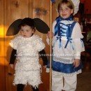 Homemade Little Bo Peep and Her Little Sheep Costume