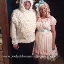 Homemade Little Bo Peep and her Sheep Costume