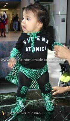 Coolest Luchadora Baby Costume - a good view of the lace up boots