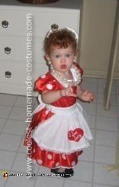 Homemade Little Lucille Ball Costume