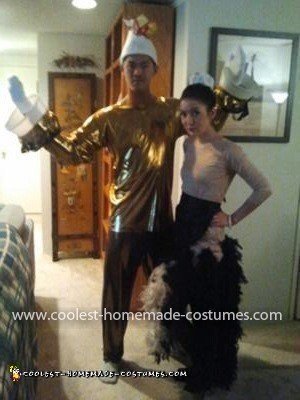 Homemade Lumiere and Babette Couple Costume