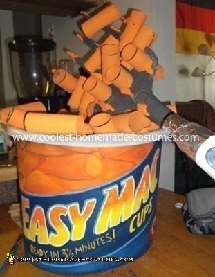 Coolest Macaroni and Cheese Costume - The finished Macaroni Cup & Fork