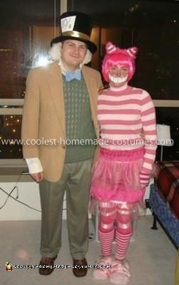 Homemade Mad Hatter and Cheshire Cat Costume
