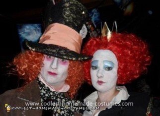 Homemade Mad Hatter and Queen of Hearts Costumes