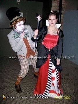 Homemade Mad Hatter and Queen of Hearts Costumes