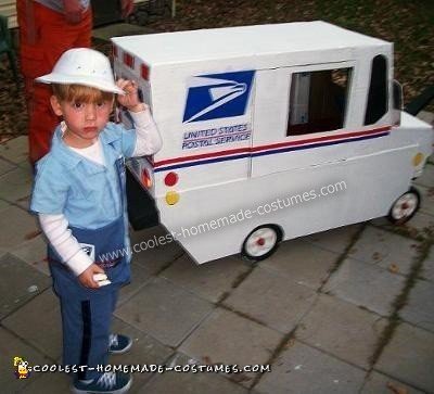 Mail Man and his Truck DIY Halloween Costume