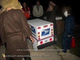 Mail Man and his Truck DIY Halloween Costume