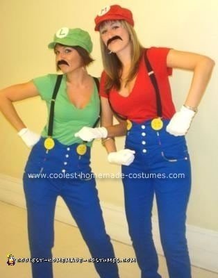Homemade Mario and Luigi Costumes