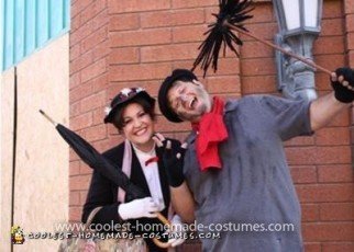 Homemade Mary Poppins and Bert Couple Costume