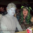 Homemade Medusa and Statue Couples Costume