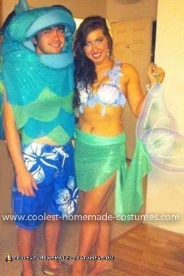 Homemade Mermaid and "Merman" Couple Costume