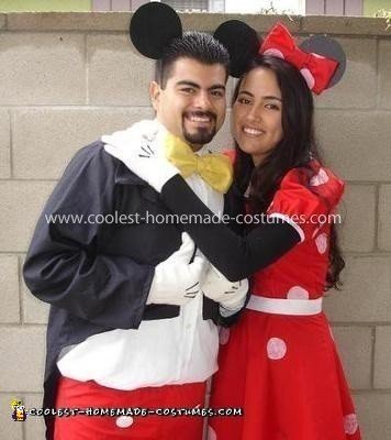 Homemade Mickey and Minnie Mouse Couple Costume