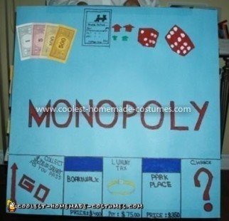 Coolest Monopoly Board Game Costume - Back of Costume