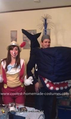 Homemade Monstro and Pinocchio Couple Costume