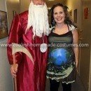 Coolest Mother Earth and Father Time Pregnant Couple Costume