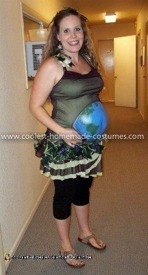 Homemade Mother Earth and Father Time Pregnant Couple Costume