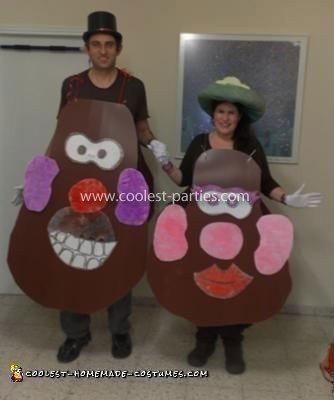 Homemade Mr. and Mrs. Potato Head Couple Costumes