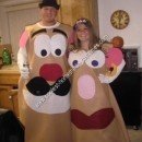 Homemade Mr. and Mrs. Potato Head DIY Halloween Costume Idea
