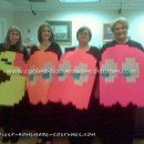 Homemade Ms. Pacman and Ghosts Group Costume