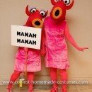 Homemade Muppet Manah Manah Couple Costume