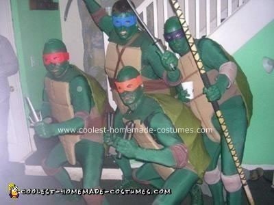 Ninja Turtles Homemade Halloween Group Costume