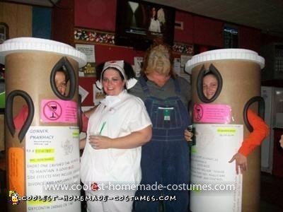 Homemade Nurse and Pill Bottles Group Costume