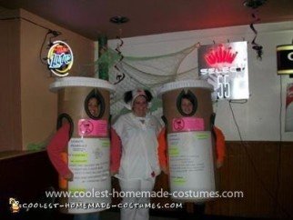 Homemade Nurse and Pill Bottles Group Costume
