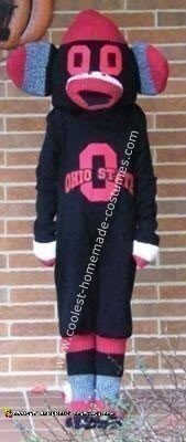 Coolest Ohio State Buckeye Sock Monkey DIY Halloween Costume