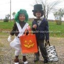 Homemade Oompa Loompa and Willy Wonka Costumes