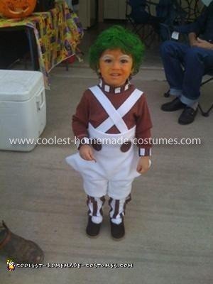 Homemade Oompa Loompa Child Costume