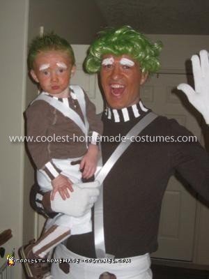 Homemade Oompa Loompa Family Costume