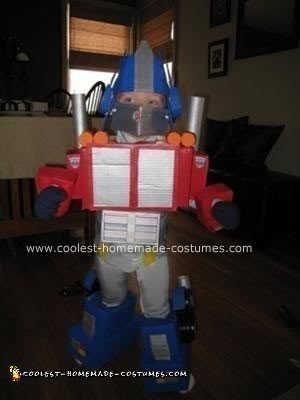 Homemade Optimus Prime Halloween Costume