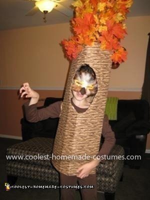 Homemade Owl in a Tree Costume