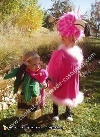 Homemade Palm Treen and Flamingo Costumes