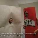 Homemade Paper and Glue Stick Couple Costume