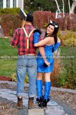 Coolest Paul Bunyan and Babe the Blue Ox Couple Costume  5