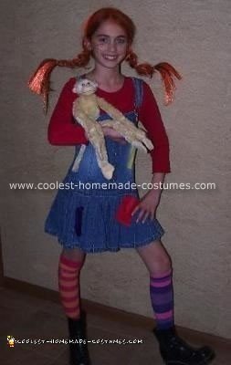 Homemade Pippi Longstockings Halloween Costume