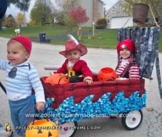 Coolest Pirate, Captain Hook, and Smee Costume with Pirate Ship 31