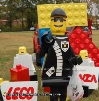Homemade Police Officer Lego Man Costume