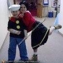 Homemade Popeye and Olive Oyl Child Couple Costume Idea