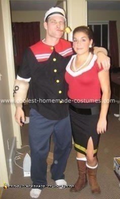 Cool Popeye and Olive Oyl Costume