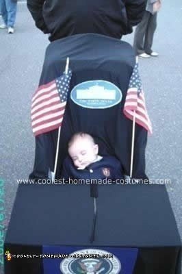 Homemade Presidential Baby Stroller Costume