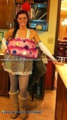 Coolest Pretty Pink Homemade Cupcake Costume (with cherry headpiece!)