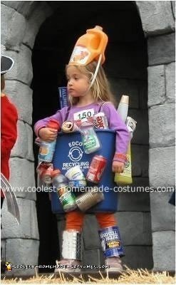 Homemade Recycling Bin Costume