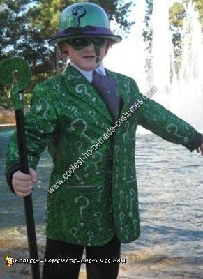 Homemade Riddler DIY Child Halloween Costume Idea