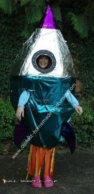 Homemade Rocket Ship Halloween Costume