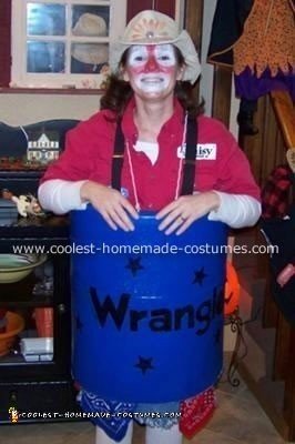 Rodeo Clown Costume with Barrel